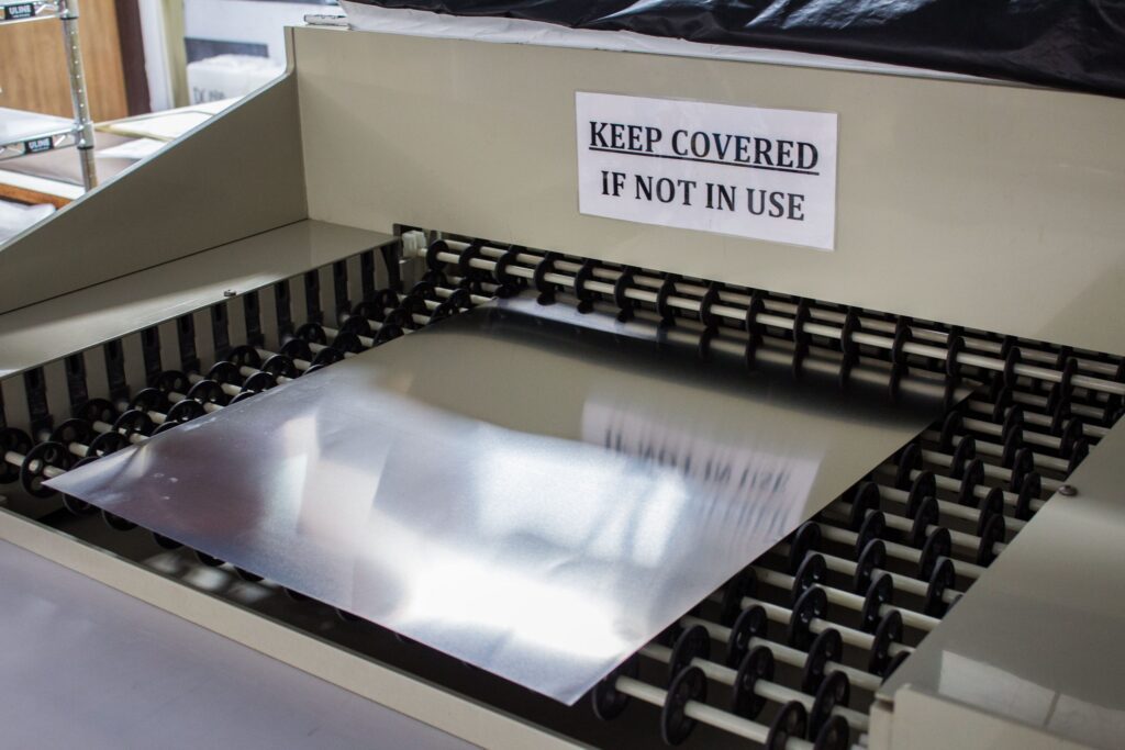 metal sheets cleaned before chemical etching scaled